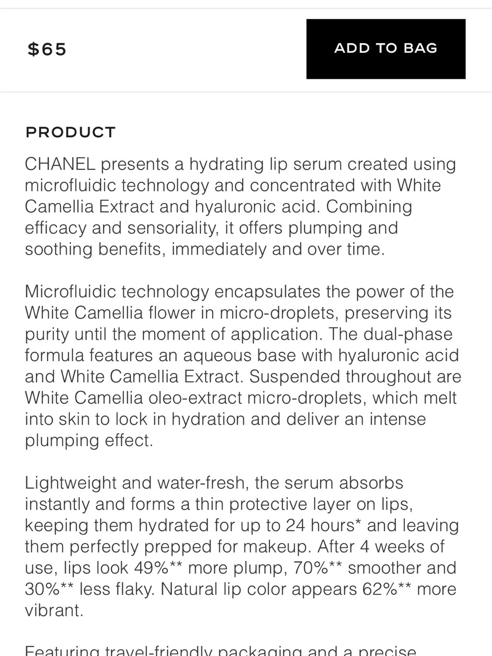 CHANEL Hydra Beauty Micro Serum for Lips NWT - Picture 5 of 6